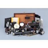 A Large Collection of Microscope Accessories,