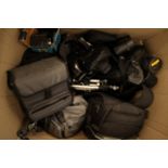 A Large Collection of Camera Bags & Tripods,