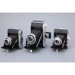 Three Ensign Folding Cameras