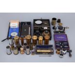 Collection of Microscope Parts, Objectives, Eyepieces,