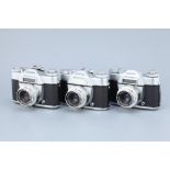 Three Voigtlander Bessamatic Cameras,