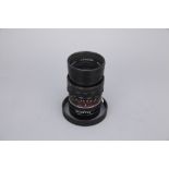 A Leitz Summicron f/2 90mm Lens,