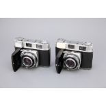 * Two Kodak Retina IIIC Rangefinder Cameras,