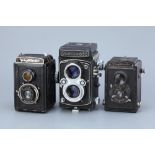 Three TLR Medium Format Cameras,