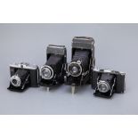 Four Zeiss Ikon Folding Cameras