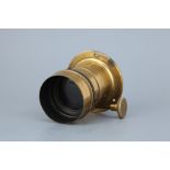 An Early Brass Petzval Convertible Portrait Lens,