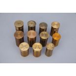 Collection of Brass Microscope Objective Lenses,