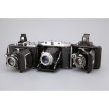 * Three Zeiss Ikon Rangefinder Cameras,