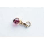 A 18ct Yellow Gold Pink Tourmaline Pendant,