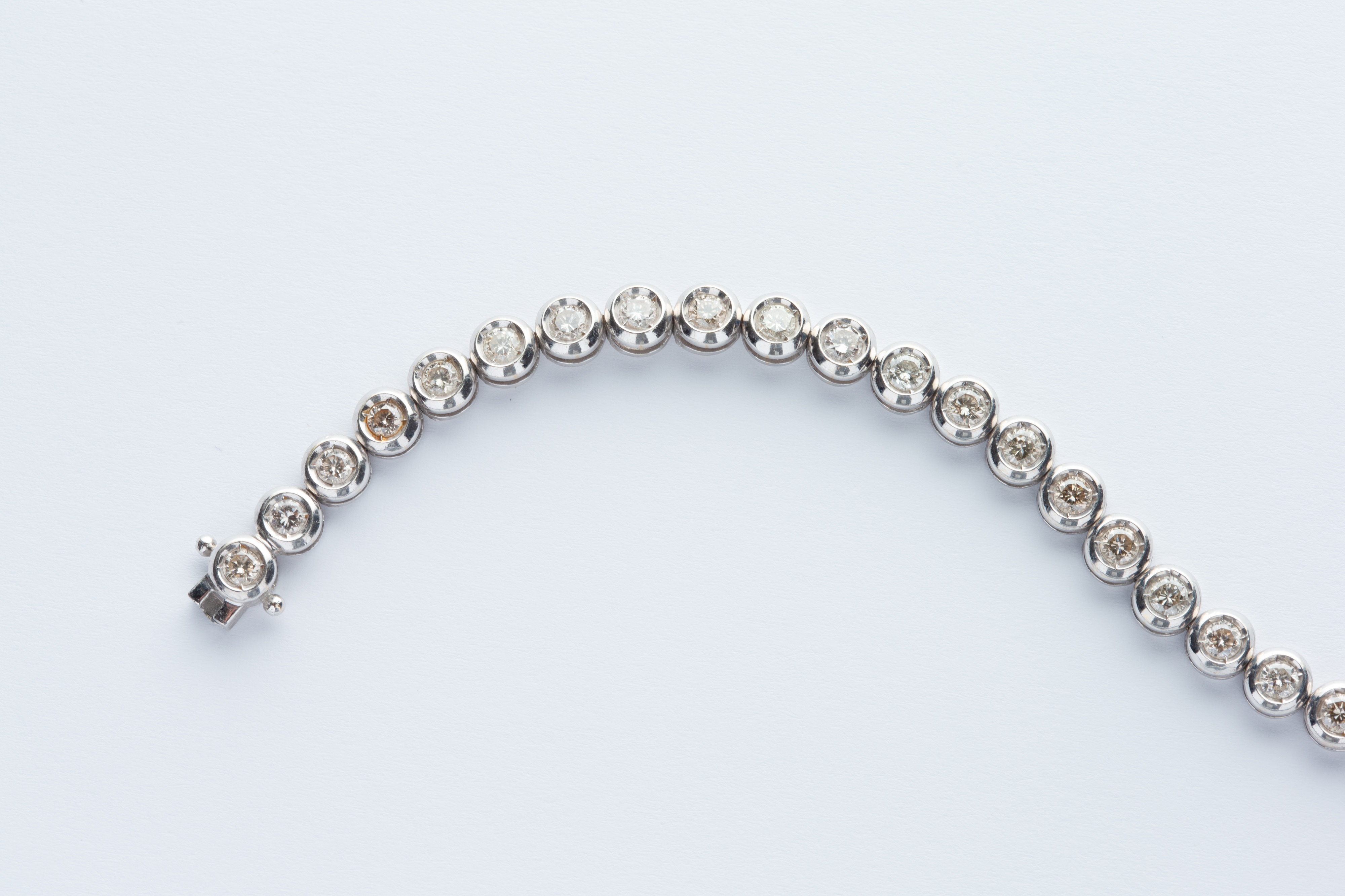 A Fine 18ct White Gold Diamond Bracelet, - Image 3 of 3