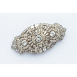 A White Metal & Paste Brooch,