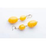 A Pair of Amber Earrings,