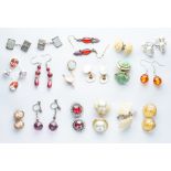 A Large Collection of Earrings & Cufflinks,