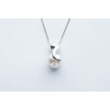 A 18ct White Gold Pearl Necklace,