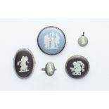 A Collection of Cameo Wedgwood Brooches,