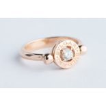 A 18ct Rose Gold Bvlgari Diamond Ring,