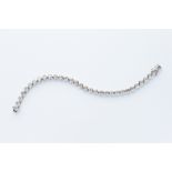 A Fine 18ct White Gold Diamond Bracelet,