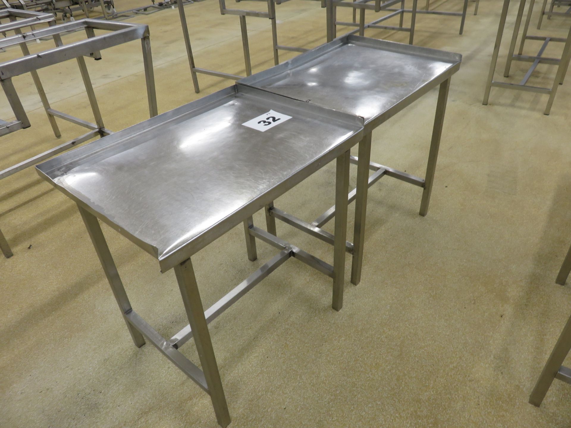2 X S/S TABLES. - Image 2 of 2