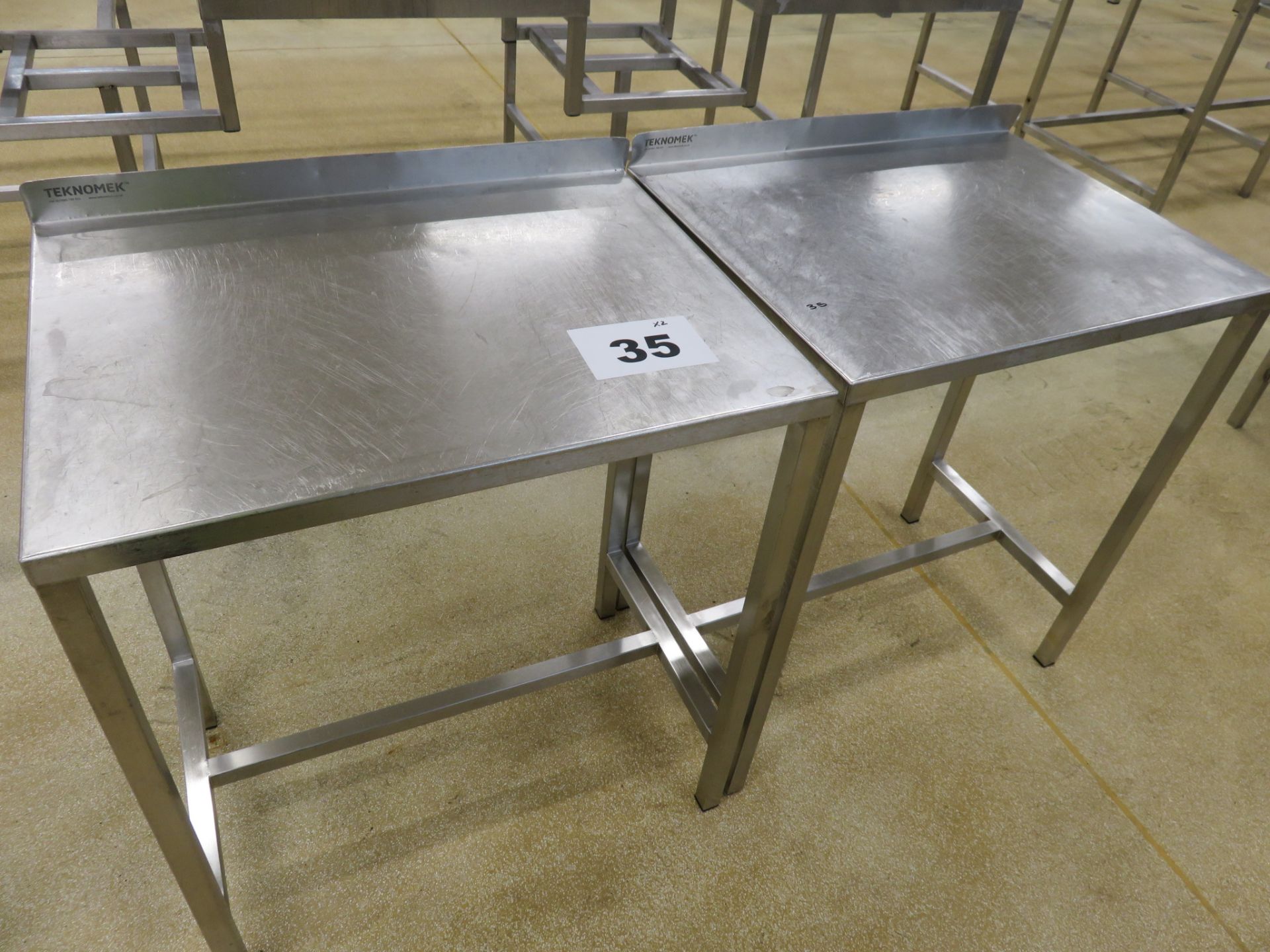 2 X TECHNOMEK S/S TABLES.