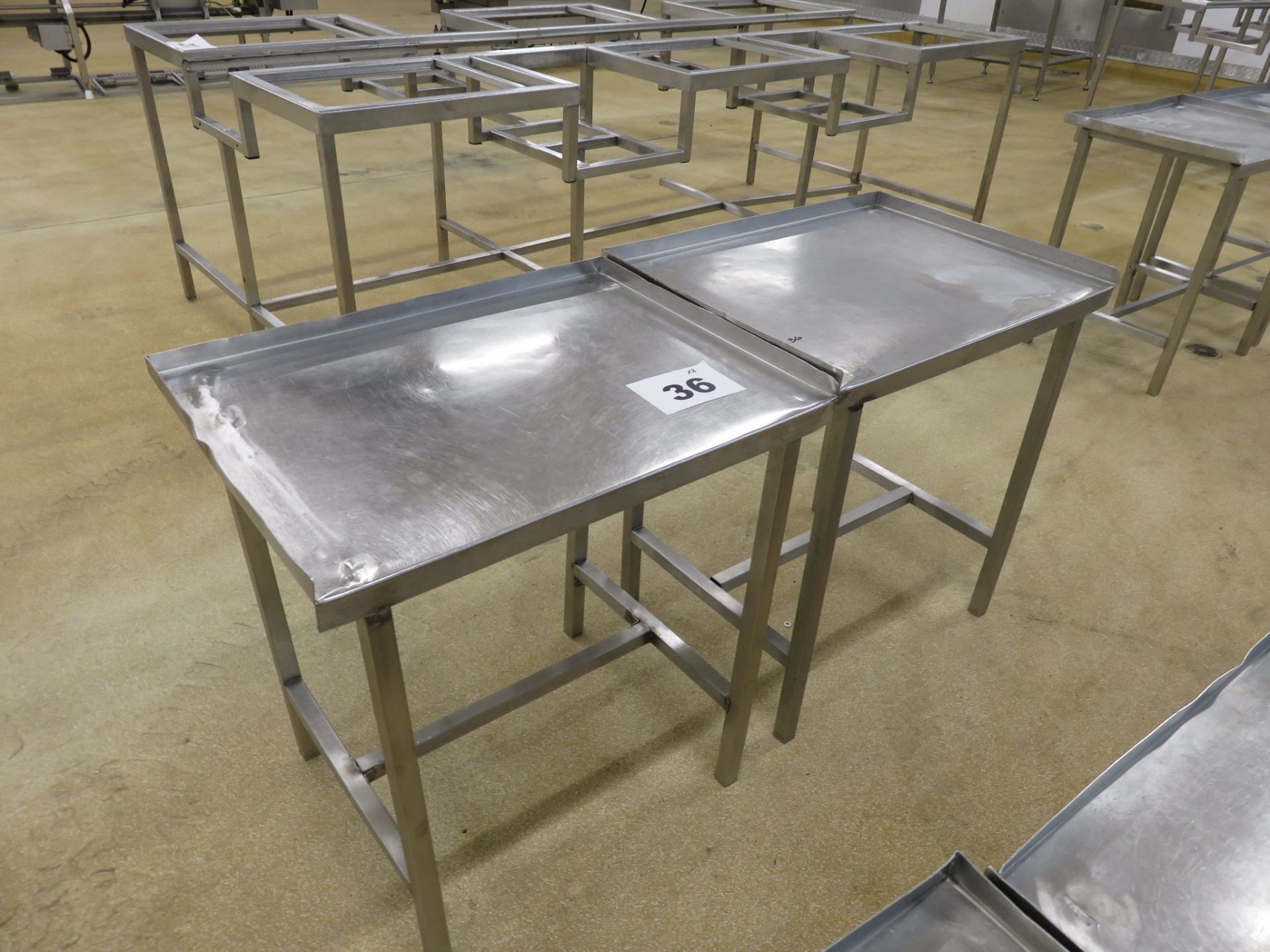 2 X S/S TABLES. - Image 2 of 2