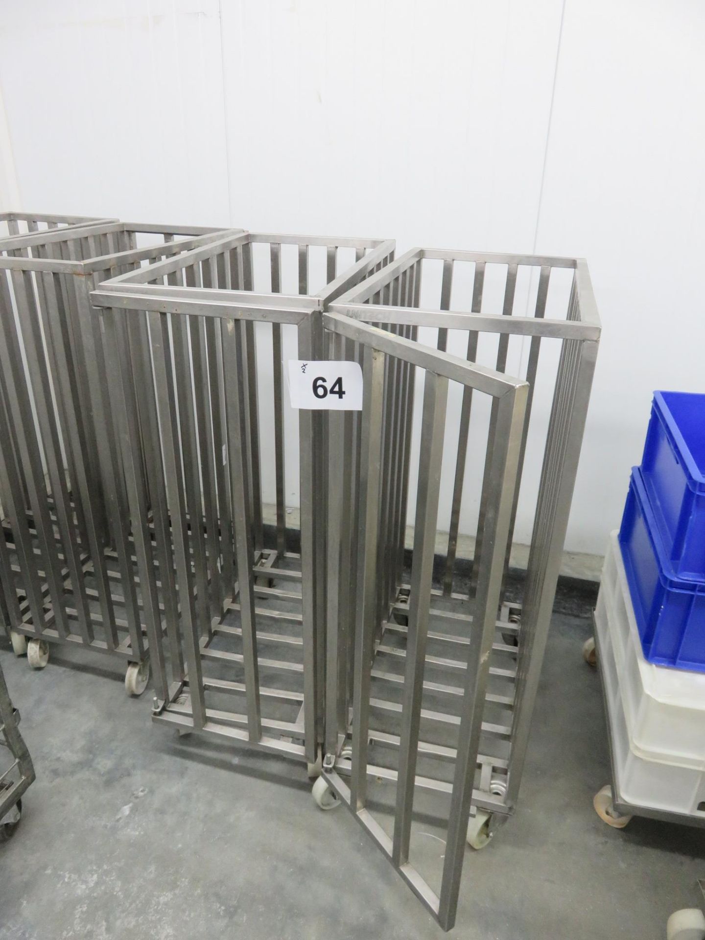 2 X UNITECH MOBILE CAGES/TROLLEYS.