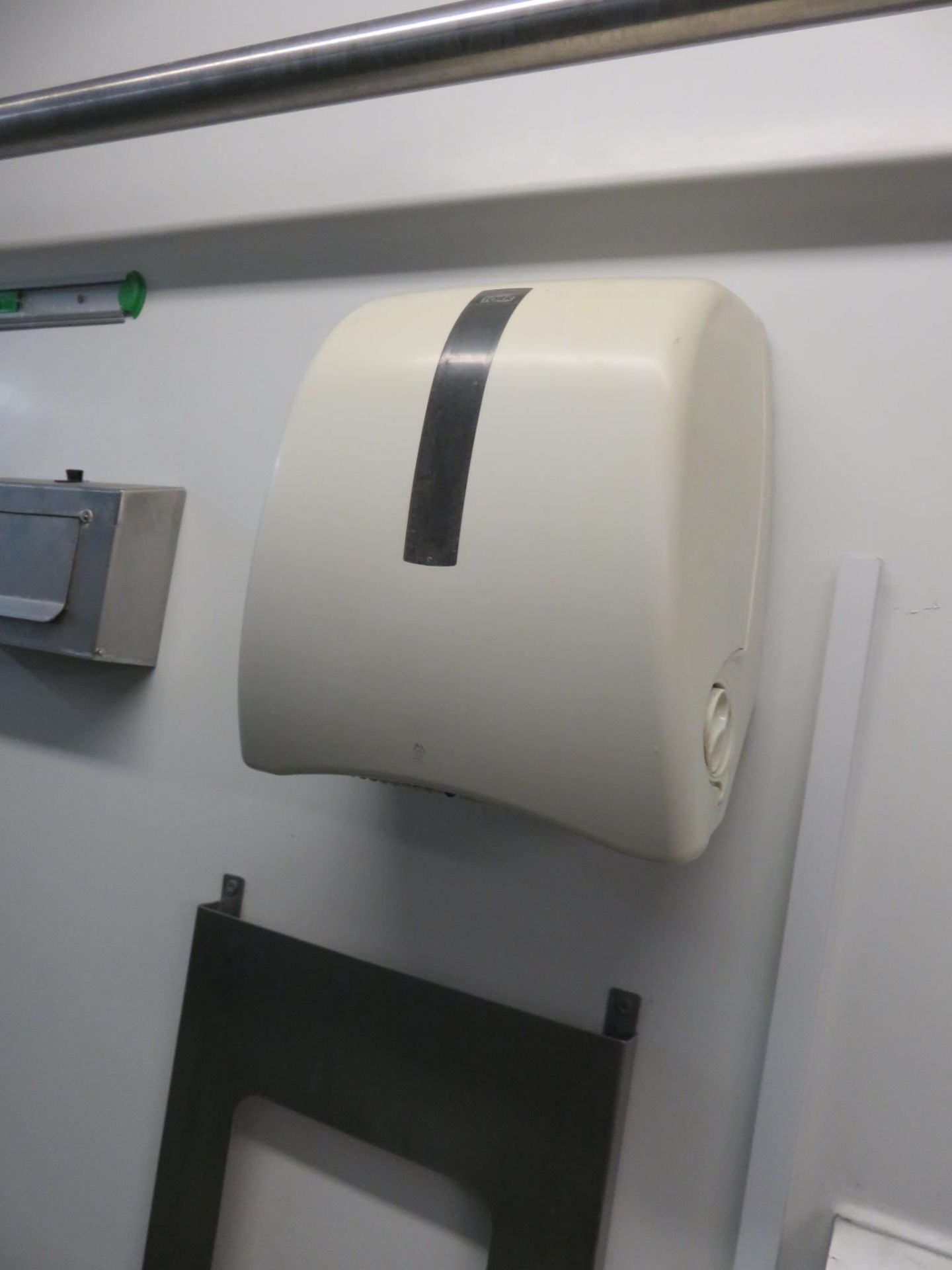 S/S SINK WITH HAND SANITISER AND TOWEL DISPENSER. - Image 5 of 5