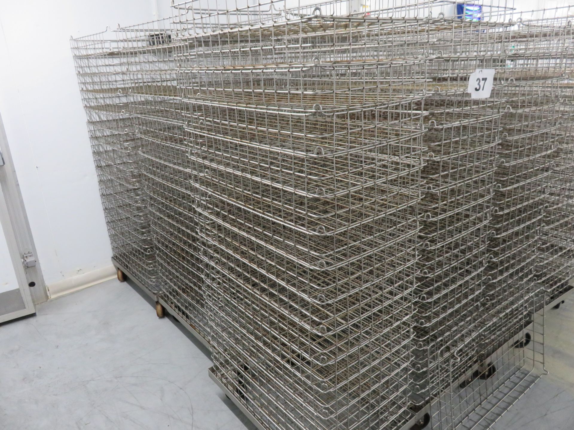 QUANTITY OF INTERLOCKING MESH BASKETS ON DOLLIES. - Image 2 of 4