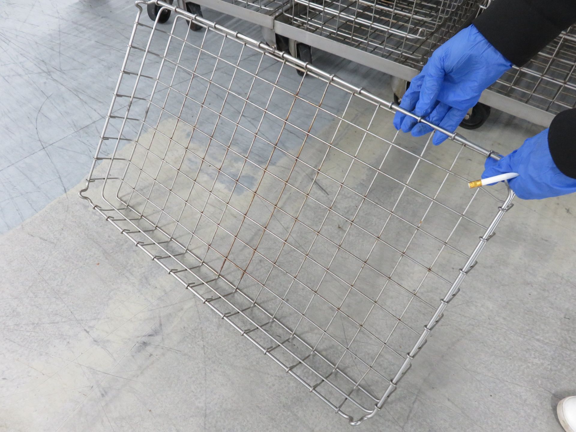 QUANTITY OF INTERLOCKING MESH BASKETS ON DOLLIES. - Image 4 of 4