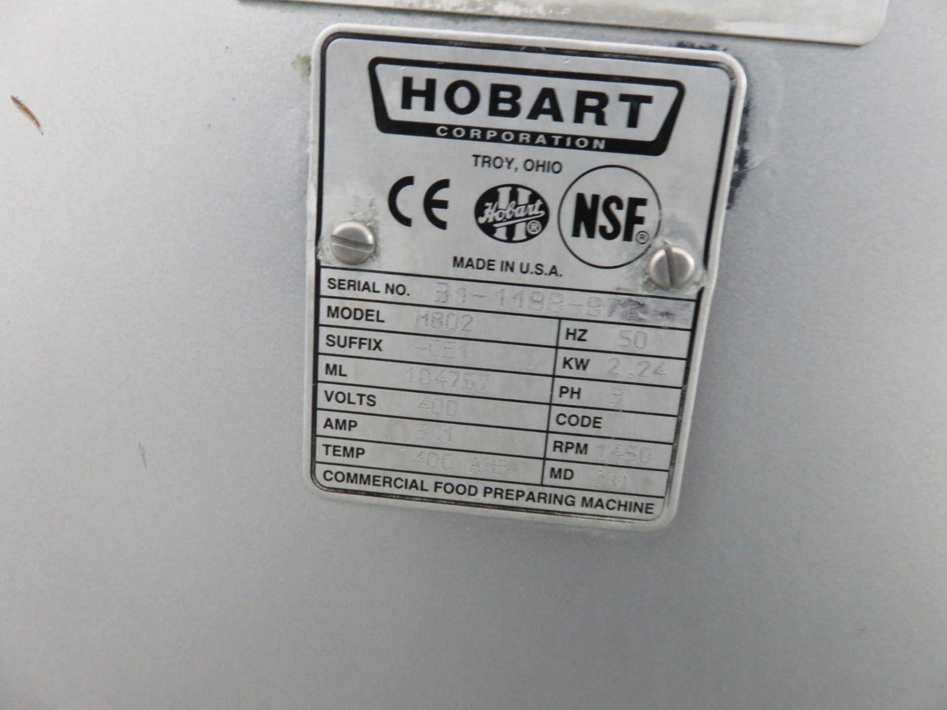 HOBART M802 MIXER. - Image 4 of 6