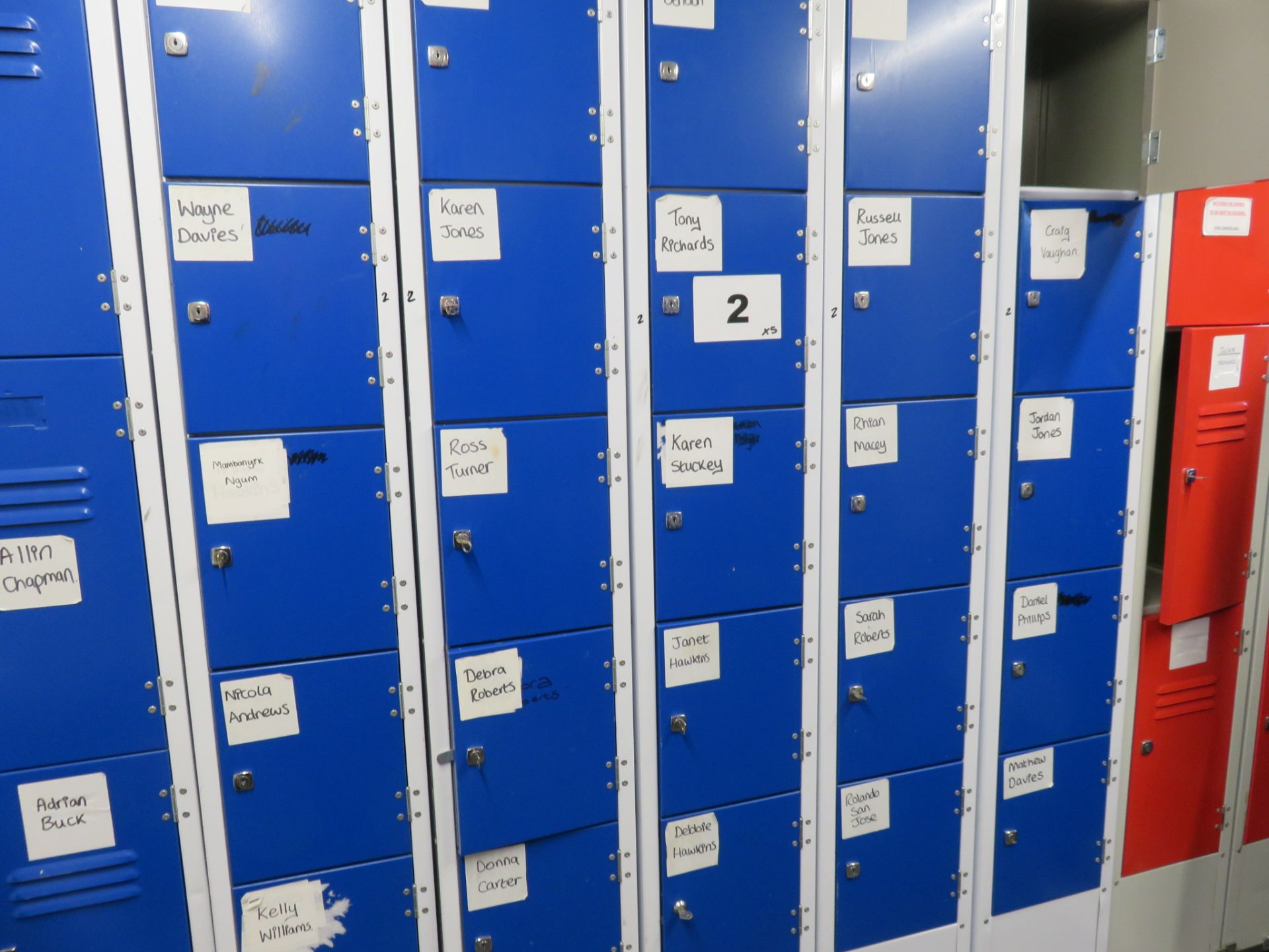 5 X BAYS OF LOCKERS. - Image 2 of 3