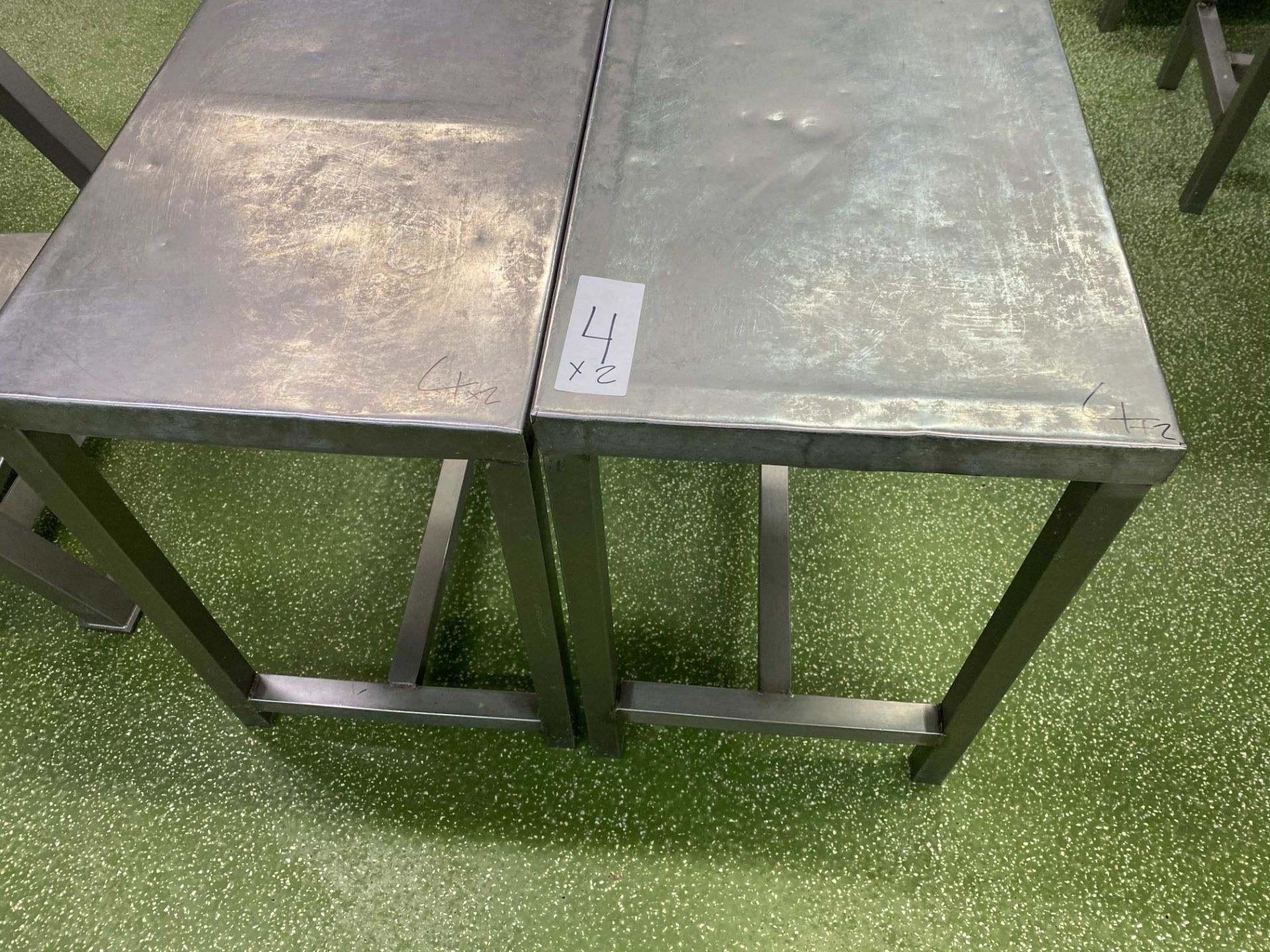 2 X S/S TABLES. - Image 2 of 3