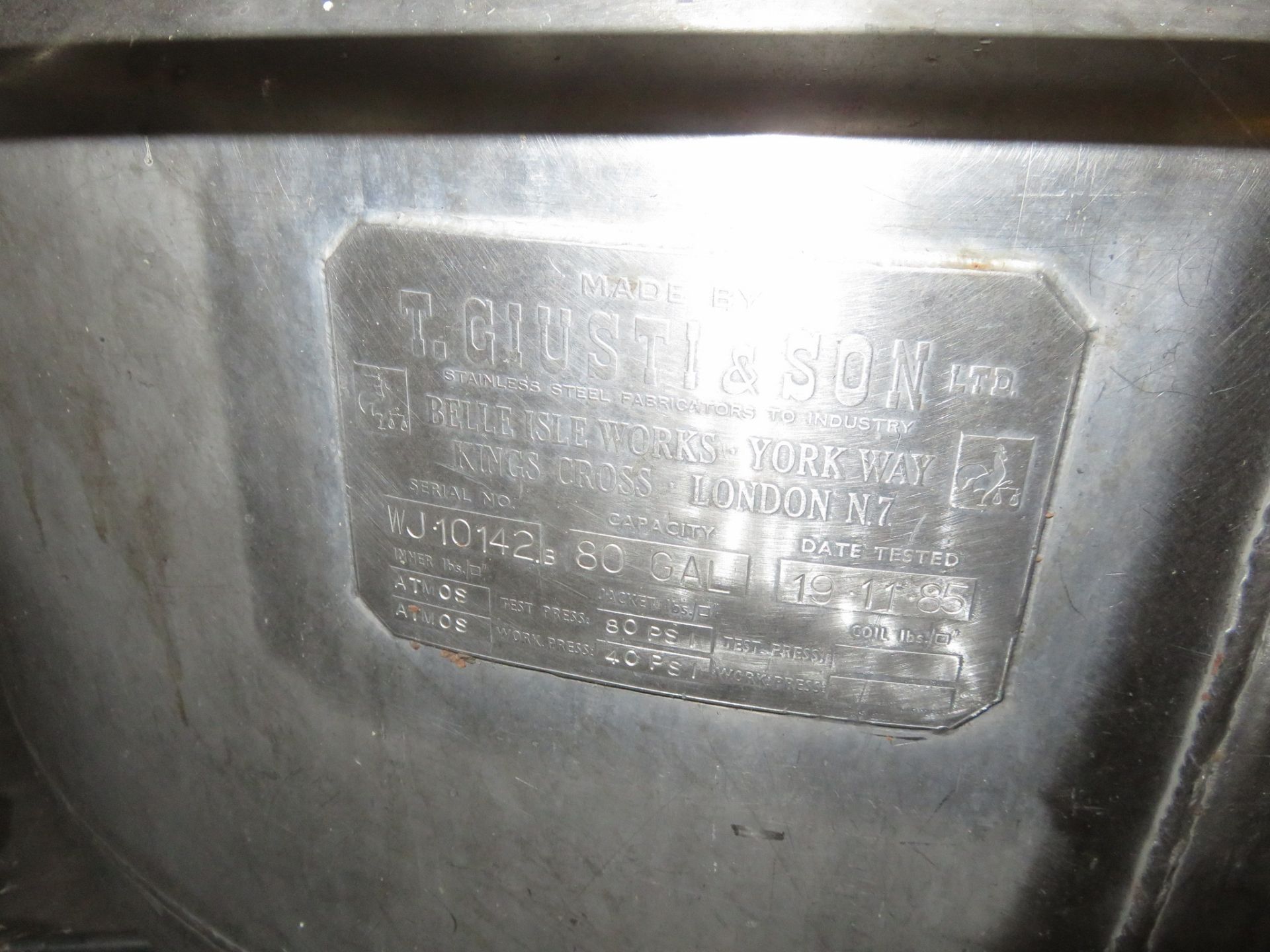 Guisti Jacketed Vessel - Image 2 of 4