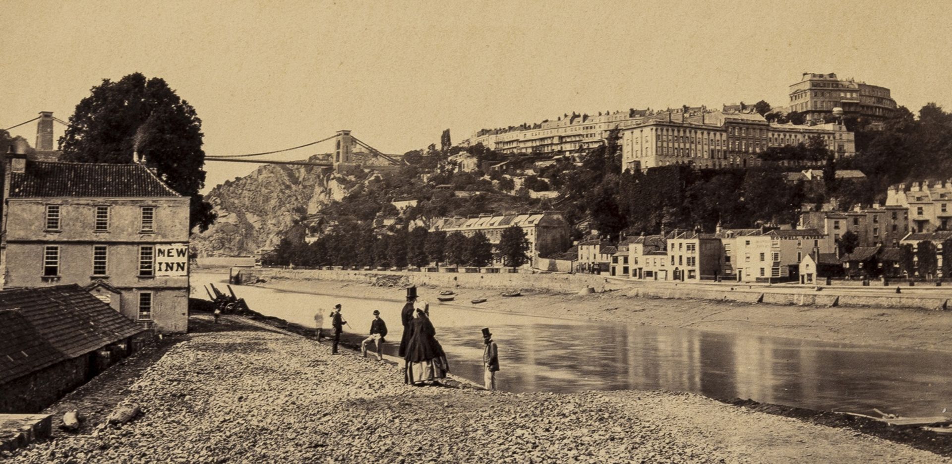 Photographs.- Bristol.- Bedford (Francis) Clifton, from across the Ferry, albumen print, [c.1860] … - Image 4 of 4