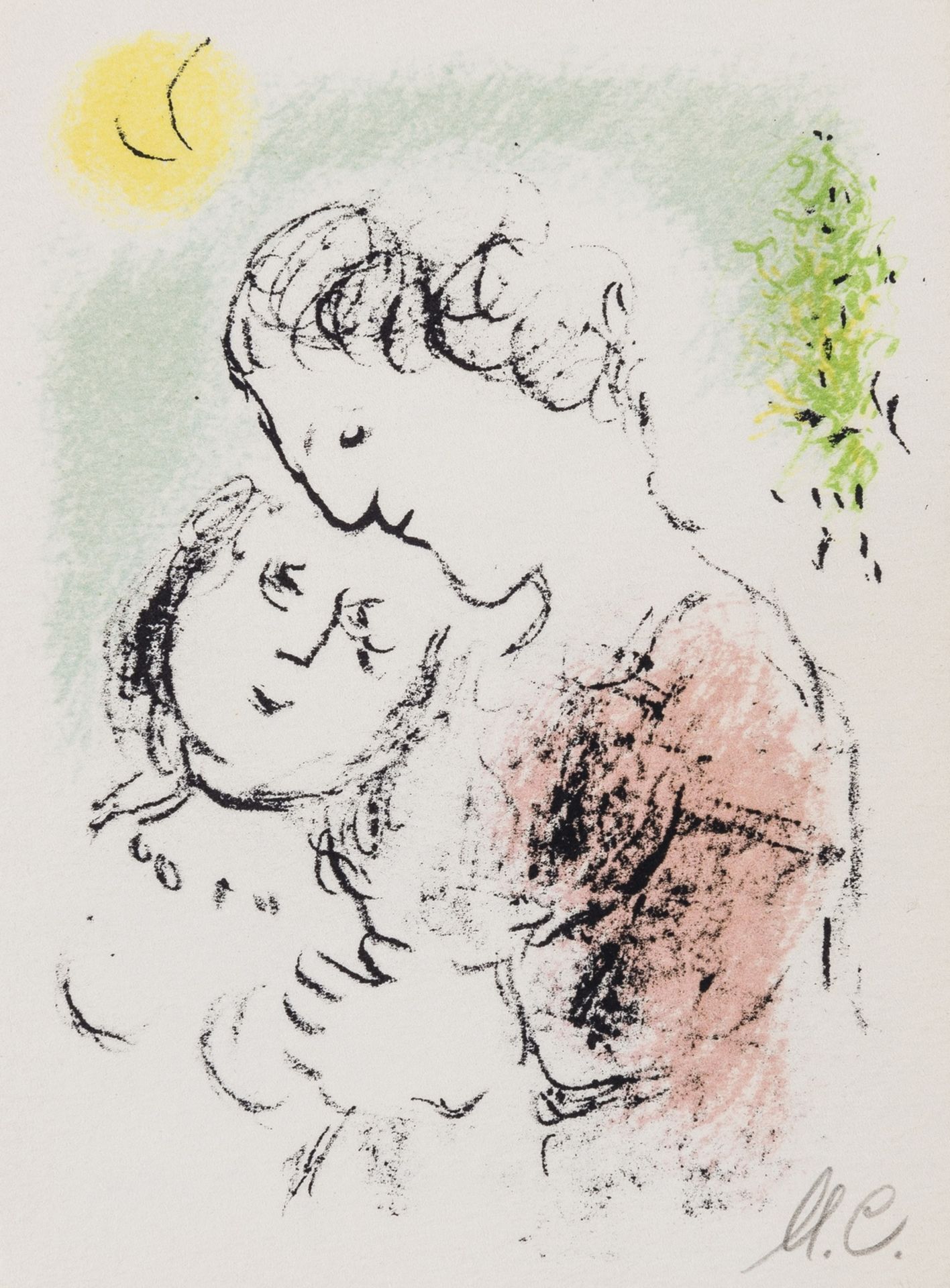 Marc Chagall (18897-1985) Carte de Voeux pour L'Année 1979 (Mourlot 951, and 952) - Image 2 of 2