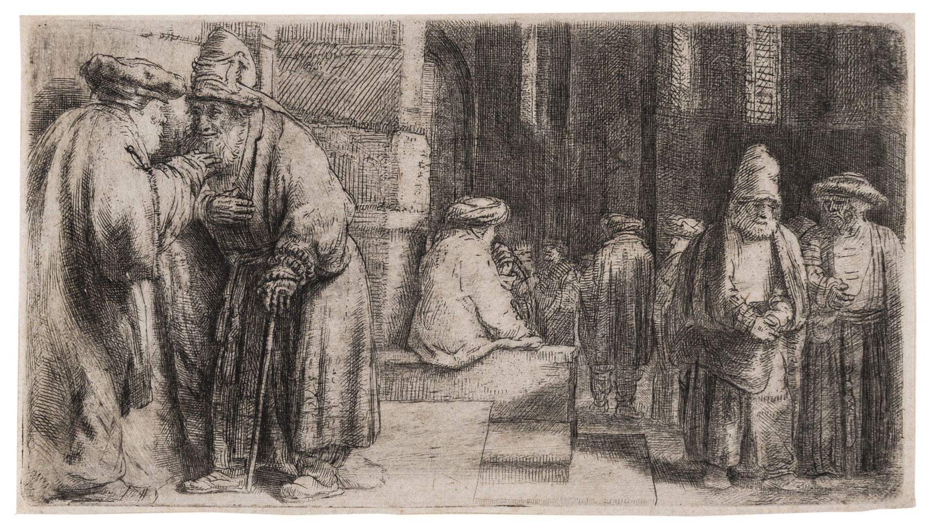 Rembrandt van Rijn (1606-1669) Jews in the synagogue