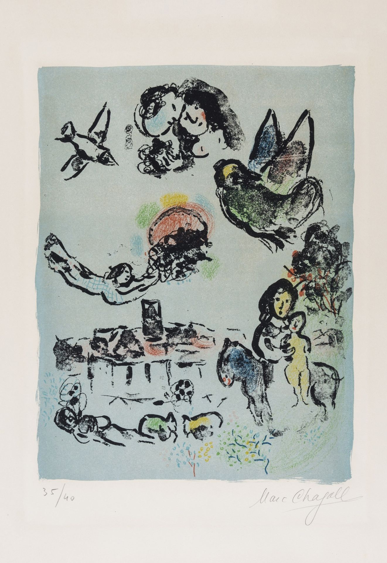 Marc Chagall (1887-1985) Nocturne à Vence (M.400)