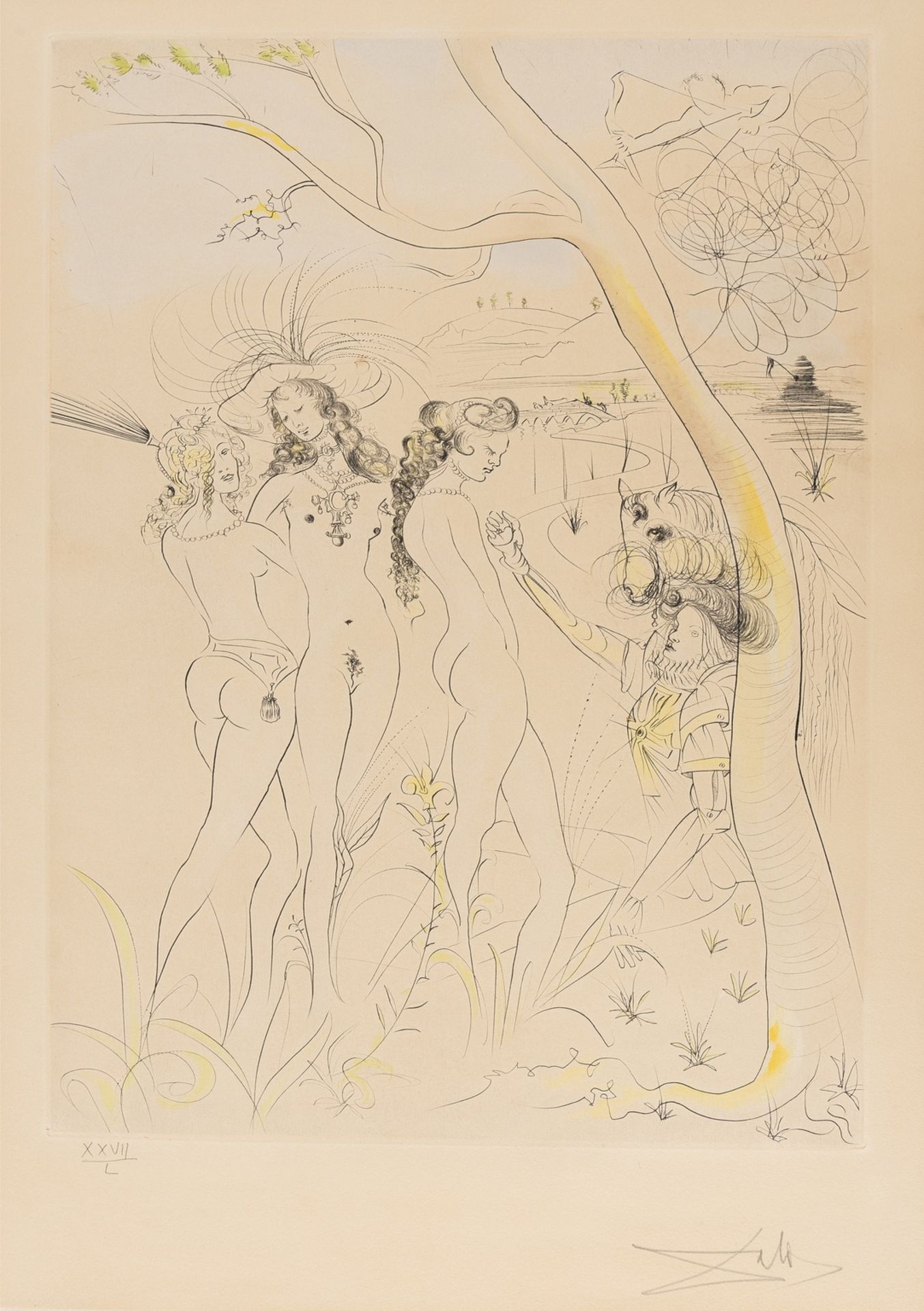 Salvador Dali (1904-1989) Le Jugement de Paris (from Mythologie) (Field 71-8-F)