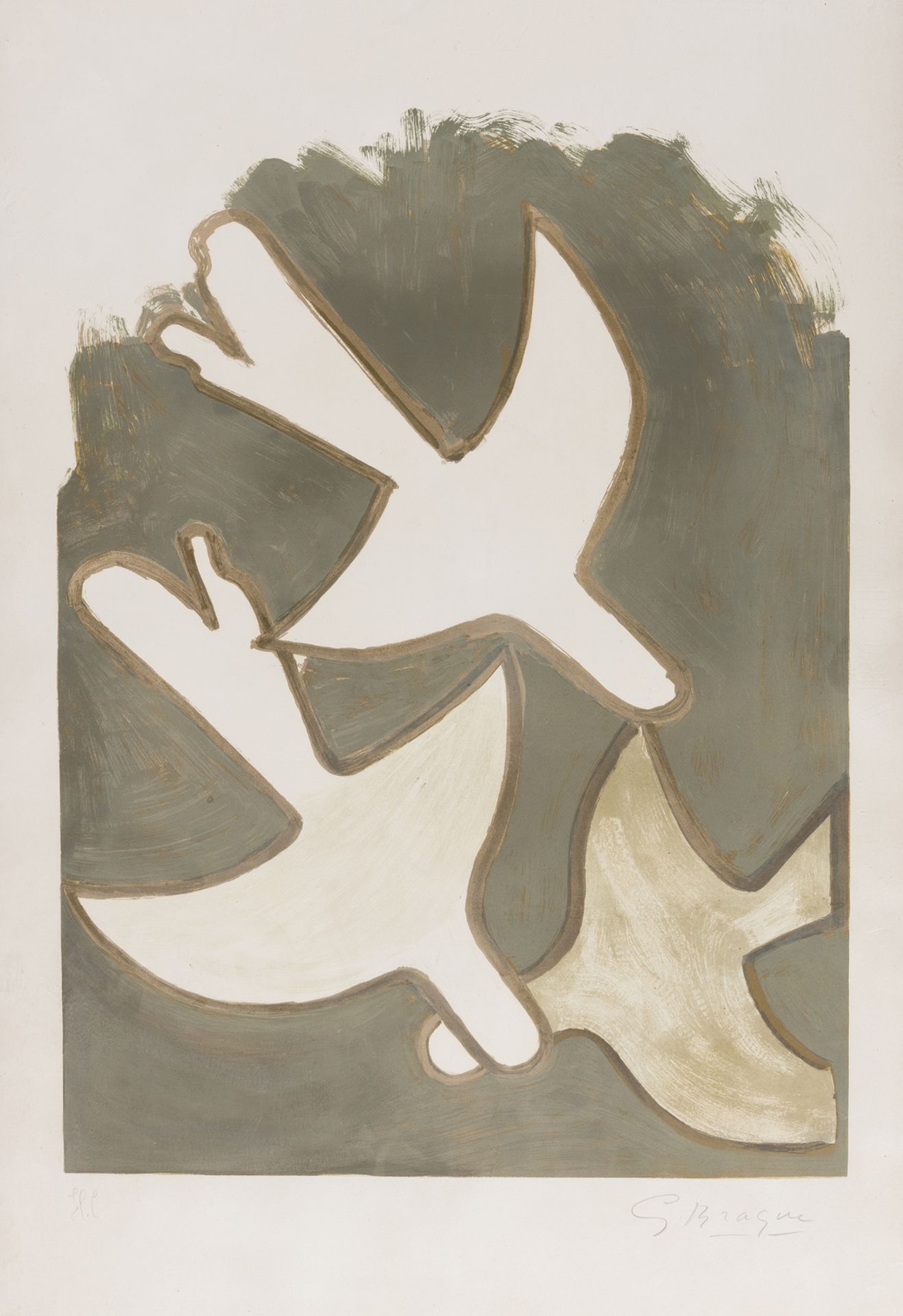 Georges Braque (1882-1963) Les Oiseaux Blancs (Vallier 119)