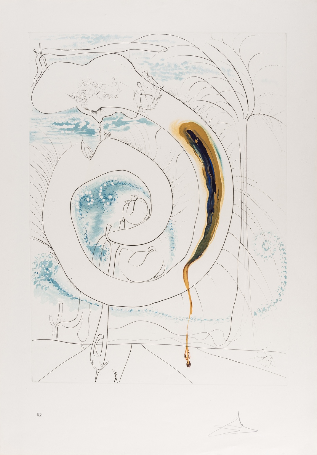 Salvador Dali (1904-1989) Le Cercle Viscéral du Cosmos (Field 74-12-D; M&L 647)