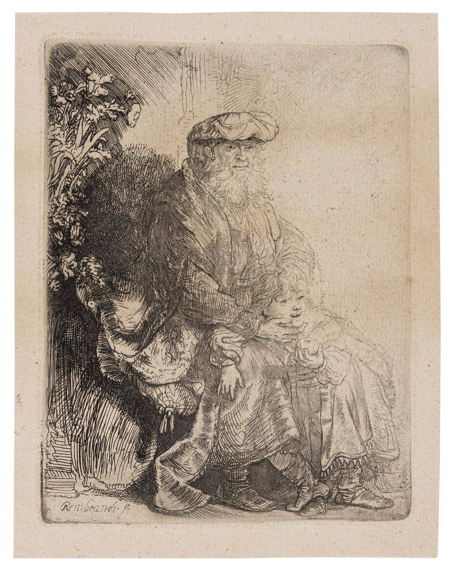 Rembrandt van Rijn (1606-1669) Abraham Caressing Isaac