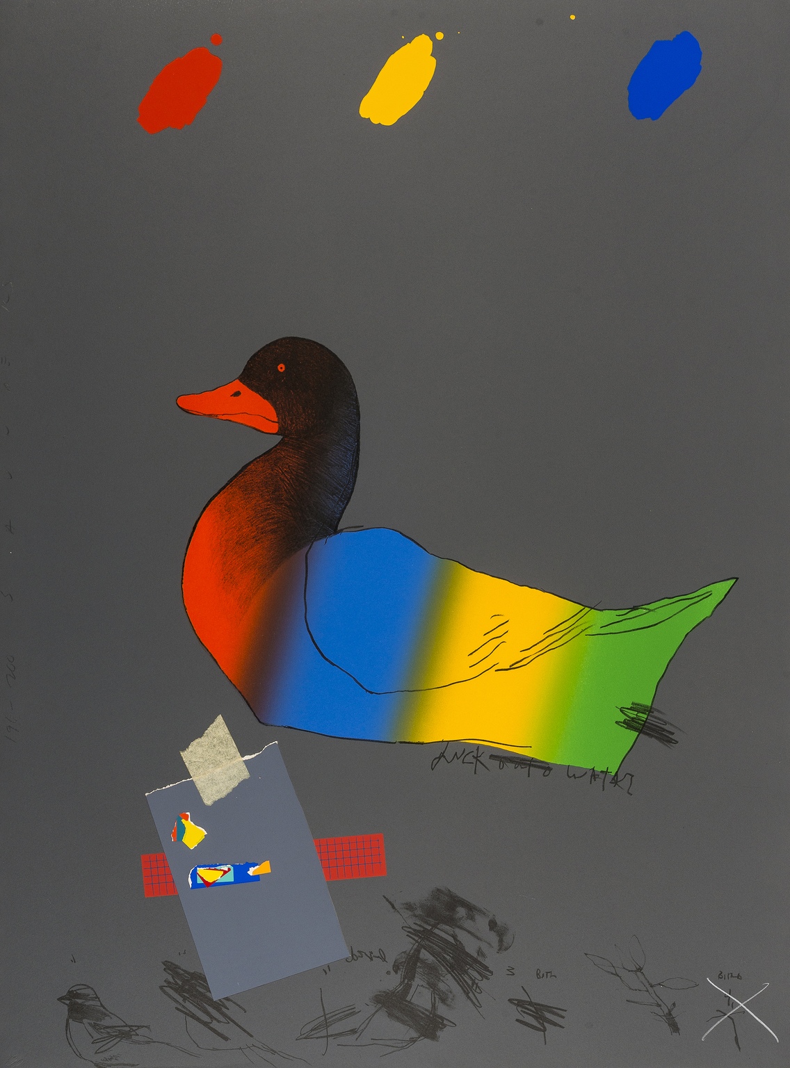 Raymond Saunders (1930-1998) Duck out of water (from America: The Third Century Portfolio)