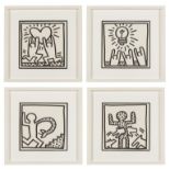 Keith Haring (1958-1990) (after) Untitled (Four Plates)