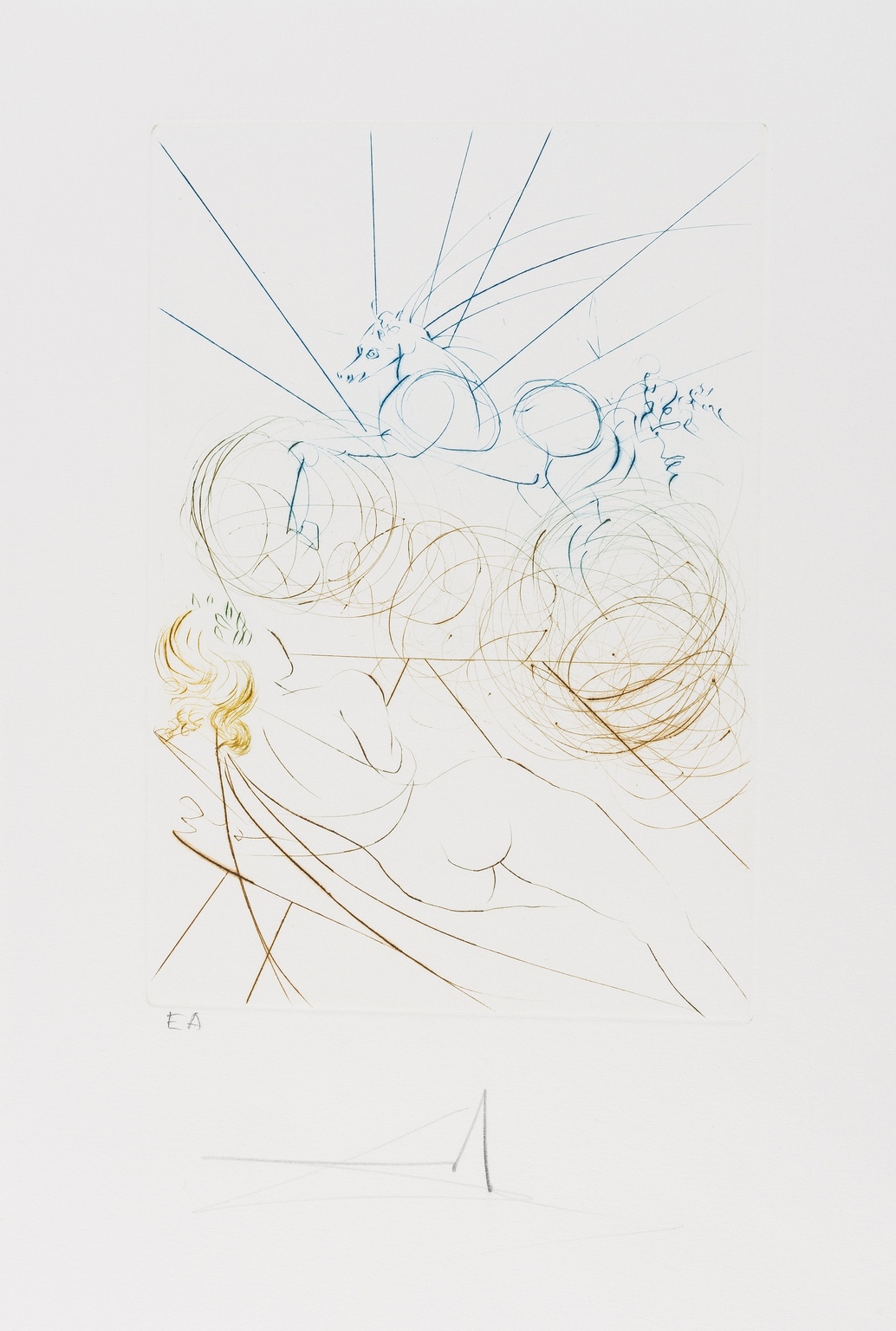 Salvador Dali (1904-1989) L'Adoration (from Femmes et Chevaux) (Field 73-4C; M&L 585)