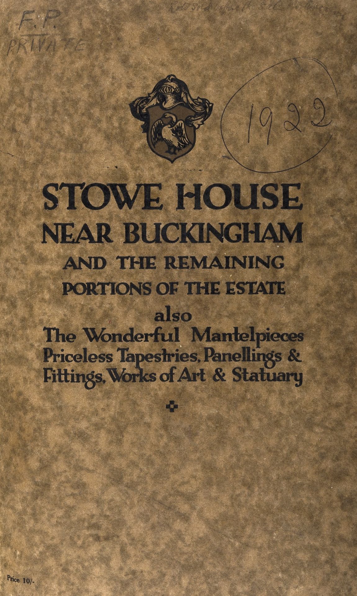 Decorative Arts.- Stowe.- [Sale Catalogue] Catalogue of the Contents of Stowe House, near … - Image 2 of 2