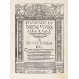 Astrolabes.- Stoeffler (Johannes) Elucidatio Fabricae ususque Astrolabii... Atque totius spherice …