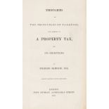 Babbage (Charles) Thoughts on the principles of taxation..., second edition, 1851; and 3 others (4)