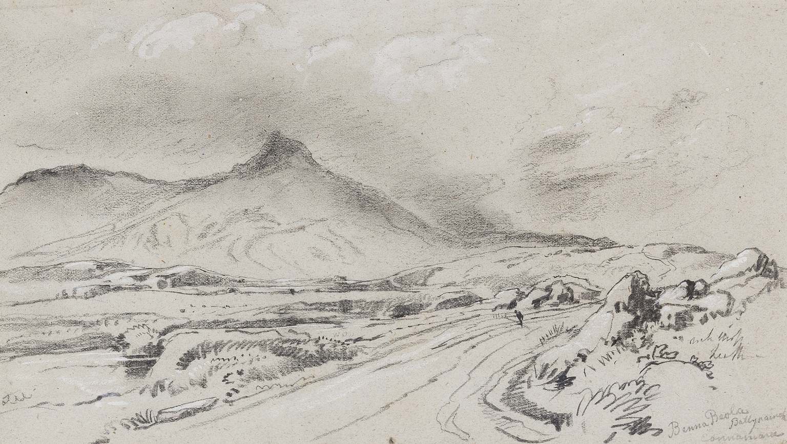 Ireland.- Burgess (John) Benna Beola, Ballynahinch, Connamara, pencil, [c. 1817-1840]; and 5 …