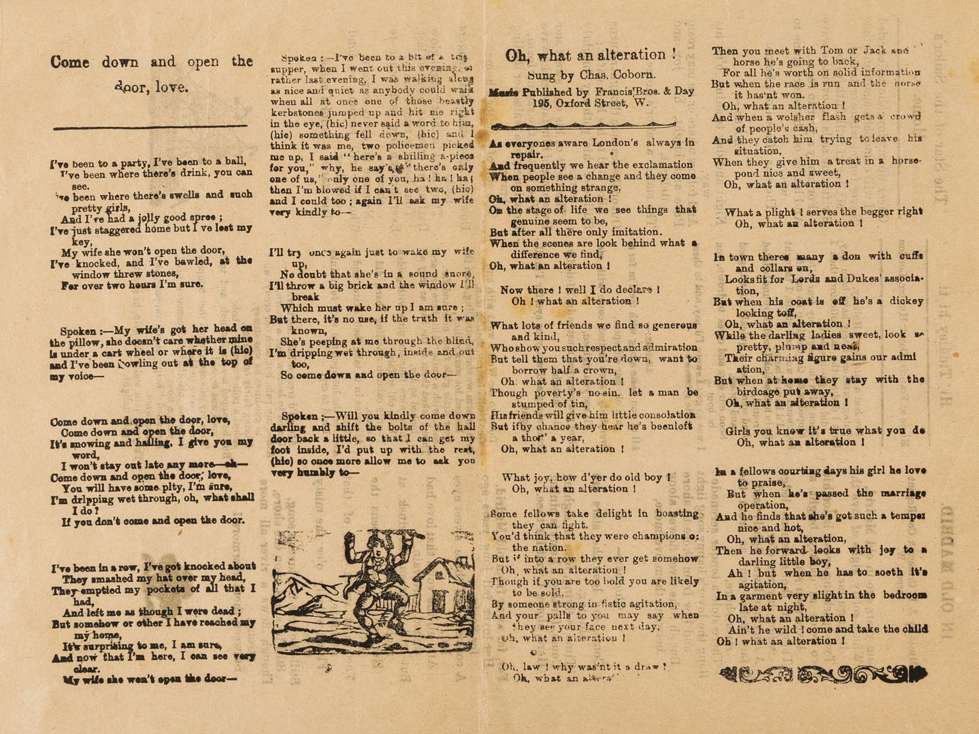 Broadside Ballads.- Provincial Songster, early 20th century.