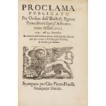 Proclama Publicato per Ordine dell'Illustriss. Signori Proveditori sopra l'Affrancatione della …