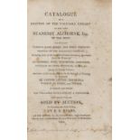 Alchorne (Stanesby) [Sale Catalogue] Catalogue of a Portion of the Valuable Library, priced …